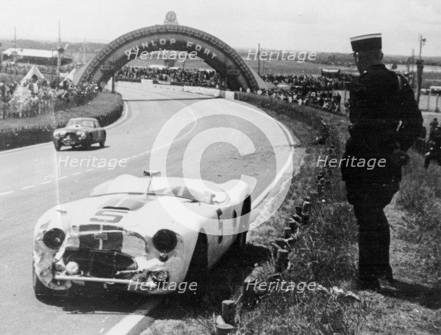 Crashed Cunningham C2-R, Le Mans, France, 1951. Artist: Unknown