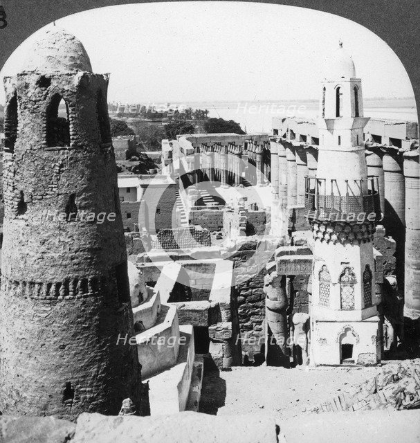 The Temple of Luxor, Egypt, 1905.Artist: Underwood & Underwood