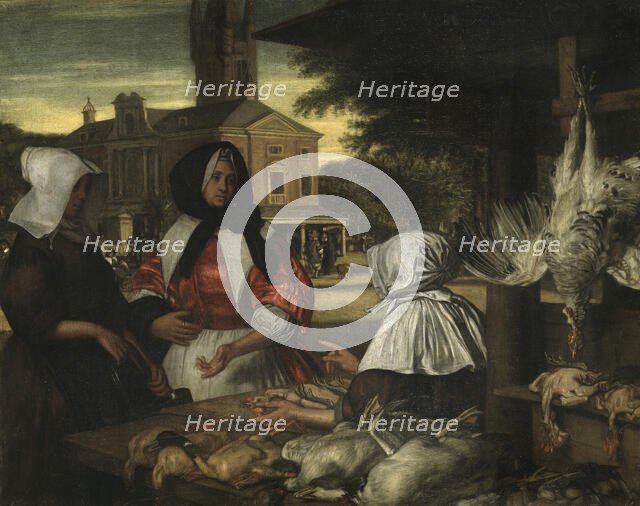 The Birdmarket, Amsterdam, mid-late 17th century. Creator: Emanuel de Witte.