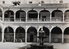 Hospital San Juan de Diós, Granada: view of the cloister and fountain , 1900-1999. Creator: Unknown.