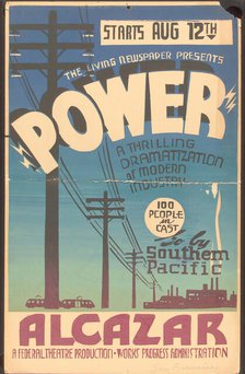 Poster from San Francisco production of Power (Alcazar), [193-]. Creator: Unknown.