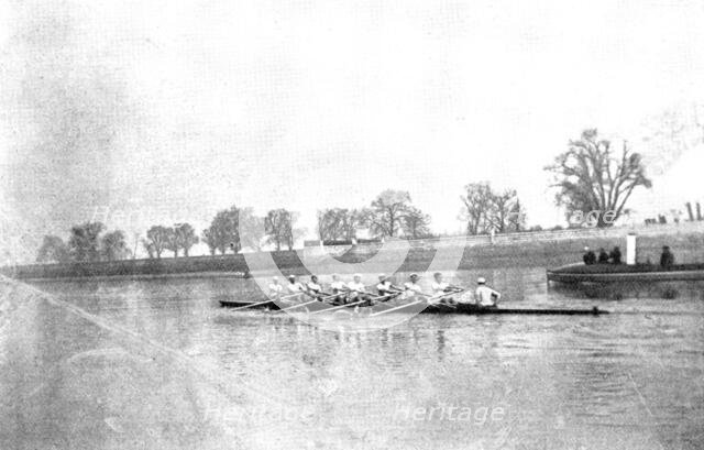 Practicing for the Universities' Boat-Race, 1895. Creator: George Meisenbach.