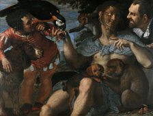 Hairy Harry, Mad Peter and Tiny Amon, c. 1598. Creator: Carracci, Agostino (1557-1602).