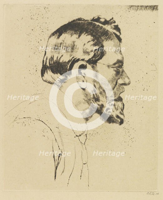 Self-Portrait, 1910. Creator: Orlik, Emil (1870-1932).