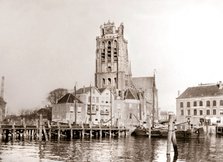 Church on the canal, Dordrecht, Netherlands, 1898. Artist: James Batkin