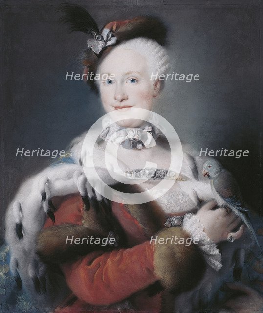 Portrait of Infanta Maria Luisa of Spain (1745-1792), Holy Roman Empress, 1763. Artist: Tiepolo, Lorenzo Baldissera (1736-1776)