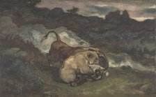 Bear Killing a Bull, 1810-75. Creator: Antoine-Louis Barye.