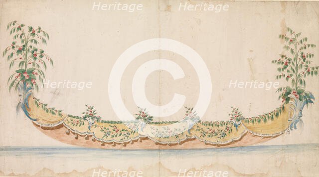 Design for a Gondola Decorated for a Festive Occassion, ca. 1750-1780 . Creator: Anon.