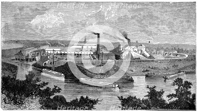 Phoenix Iron and Bridge Works, Phoenixville, Pennsylvania, USA, 1873. Artist: Unknown