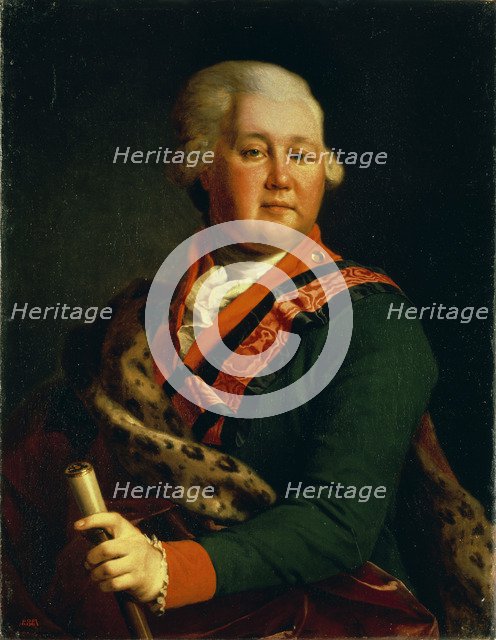 Portrait of Count Valentin Platonovich Ivanovich Musin-Pushkin (1735-1804), End 1780s. Artist: Levitsky, Dmitri Grigorievich (1735-1822)