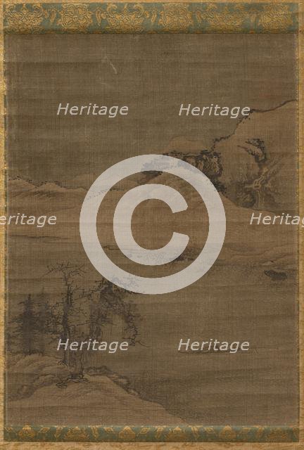 Landscape with Fishermen, 1600s. Creator: Yi Bul-hae (Korean, active 1500s), attributed to.