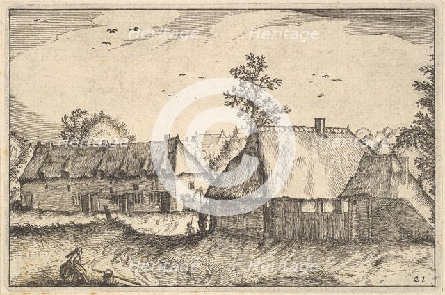 Large Sheds, plate 21 from Regiunculae et Villae Aliquot Ducatus Brabantiae, ca. 1610. Creator: Claes Jansz Visscher.