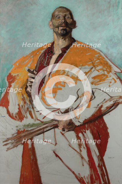 Portrait of Leon Wyczólkowski, c1895. Creator: Jacek Malczewski.