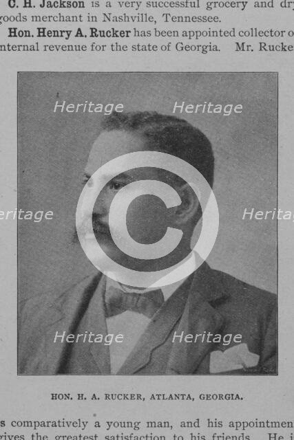 Hon. H.A. Rucker, Atlanta, Georgia, 1902. Creator: Unknown.