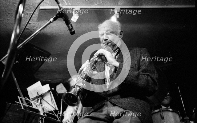 Herb Geller, Bass Clef, London, April 1990. Artist: Brian O'Connor.