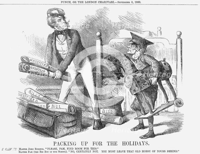 'Packing up for the Holidays', 1860. Artist: Unknown