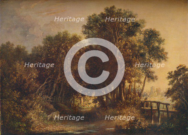 'A Wooded Lane', c1790. Artist: John Crome.
