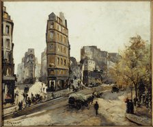 Rue de la Lune, Rue de Beauregard and Rue de Clery, seen from Porte Saint-Denis, 1887. Creator: Unknown.