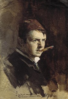 Selfportrait, 1882. Creator: Anders Leonard Zorn.