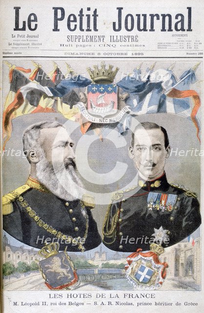 King Leopold II of Belgium and Prince Nicholas of Greece and Denmark, 1895.  Artist: Oswaldo Tofani