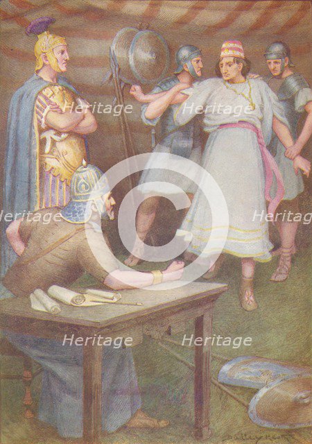 'Jugurtha came to the tent of his father-in-law unarmed', c1912 (1912). Artist: Ernest Dudley Heath.