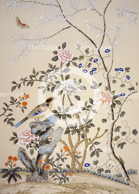 Chinoiserie wallpaper, Marble Hill House, Twickenham, Richmond-upon-Thames, London, c2007. Artist: Unknown.