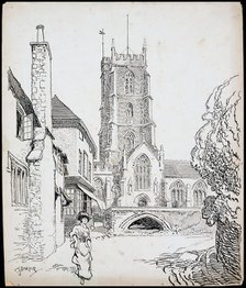 Priory Church of St George, Dunster, Somerset, 1892-1933. Artist: Charles George Harper.