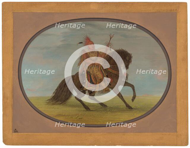 The Running Fox on a Fine Horse - Saukie, 1861/1869. Creator: George Catlin.