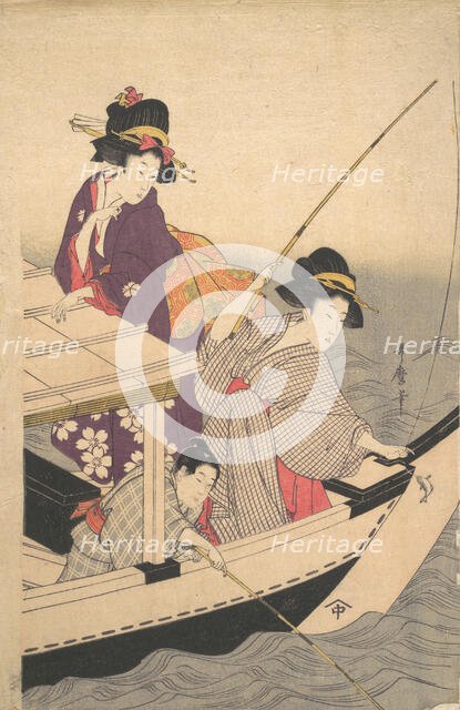 Fishing, late 18th century. Creator: Kitagawa Utamaro.