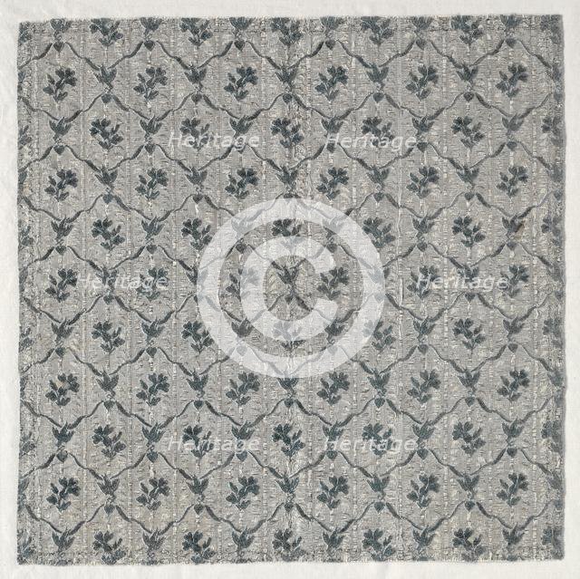 Length of Brocaded Silk and Chenille, 1723-1774. Creator: Unknown.