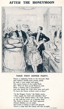 'After the Honeymoon - Their first dinner party', 1927. Artist: Unknown.