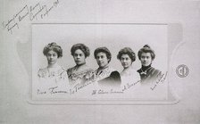 Olga, Elena, Eugenia, Maria and Elizaveta Gnessin (Gnessin sisters), 1905. Artist: Anonymous  