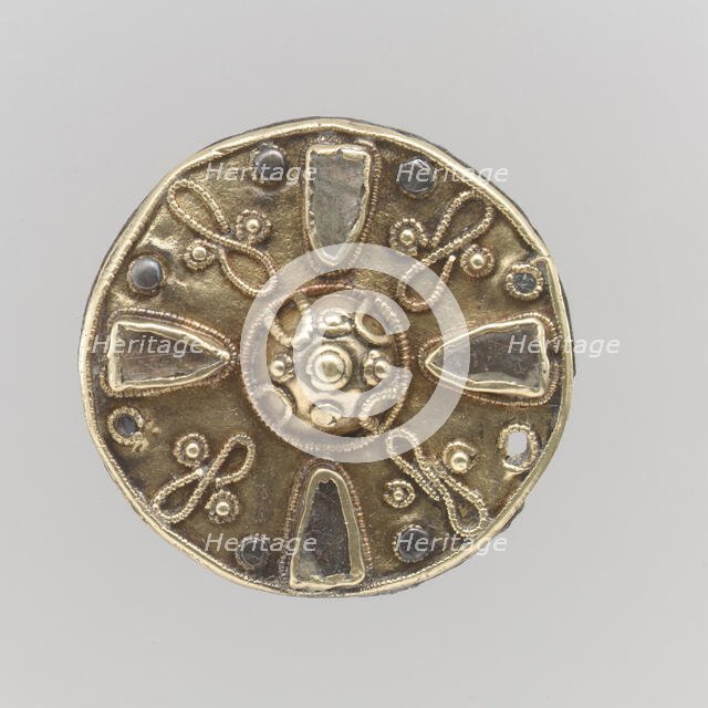 Disk Brooch, Frankish, first half of the 7th century. Creator: Unknown.
