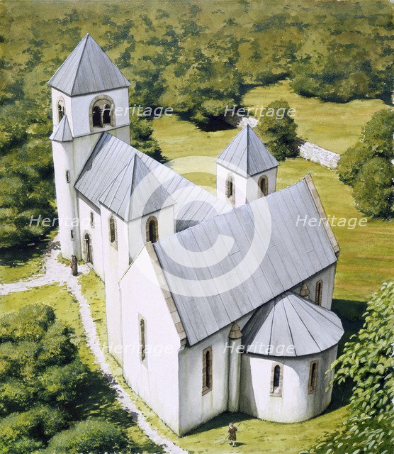 North Elmham Chapel, c1100, (c1990-2010) Artist: Peter Urmston.