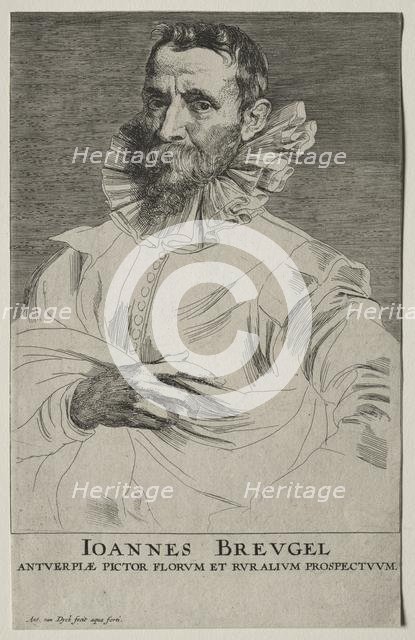Portrait of Jan Brueghel. Creator: Anthony van Dyck (Flemish, 1599-1641).