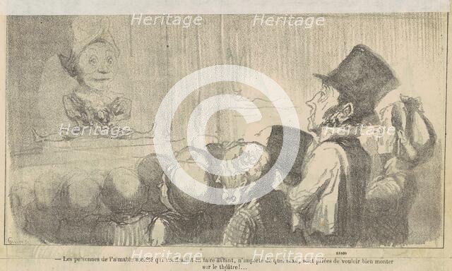 Les personnes de l'aimable société qui voudraient en faire autant..., 19th century. Creator: Honore Daumier.