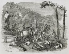 Repression by French troops after the Dos de Mayo Uprising, Madrid, Spain, 1808, (1853). Creator: Miranda.