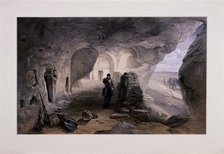 'Excavated Church in the Caverns at Inkermann Looking West', Crimea, Ukraine, 1855. Artist: Day & Son