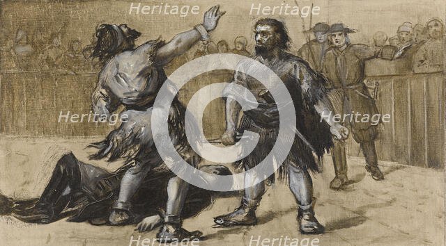 Hans of Iceland before the tribunal, c1889. Creator: Guillaume Albert Demarest.