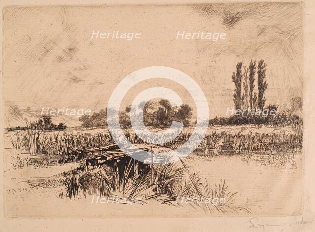 Water Meadows, c1859. Creator: Francis Seymour Haden.