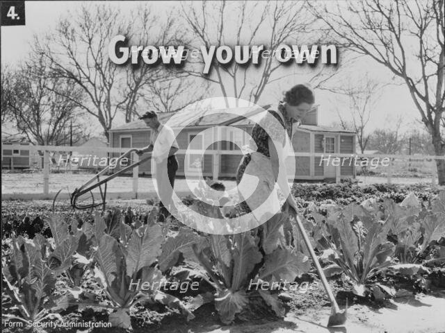 Homegrown food is homegrown wealth, 1936. Creator: Dorothea Lange.