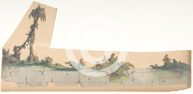 Design for a Stage Set at the Opéra, Paris, 1828-90. Creator: Eugene Ciceri.