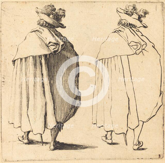 Man in Cloak, Seen from Behind, 1617 and 1621. Creator: Jacques Callot.