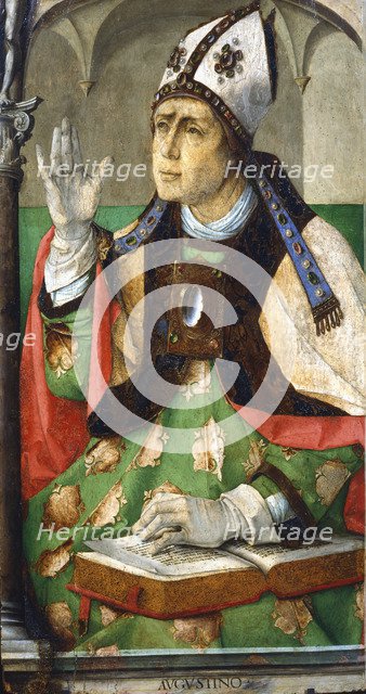 St Augustine of Hippo, 1460. Artist: Joos van Gent