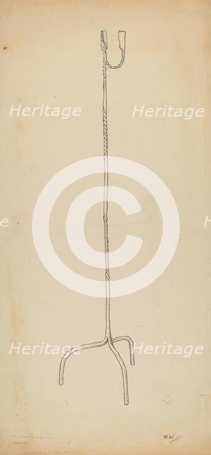 Candle Holder, 1935/1942. Creator: Unknown.