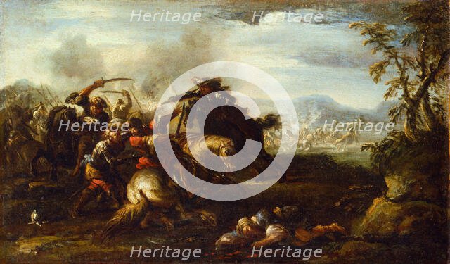 A Battle Scene, 17th century. Creator: Jacques Courtois.