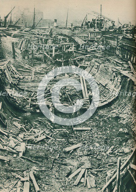 'The Ship that Became A Dry Dock', 1937. Artist: Unknown.