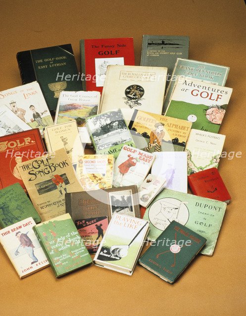 A collection of golfing books and publications, 1875-1938. Artist: Unknown