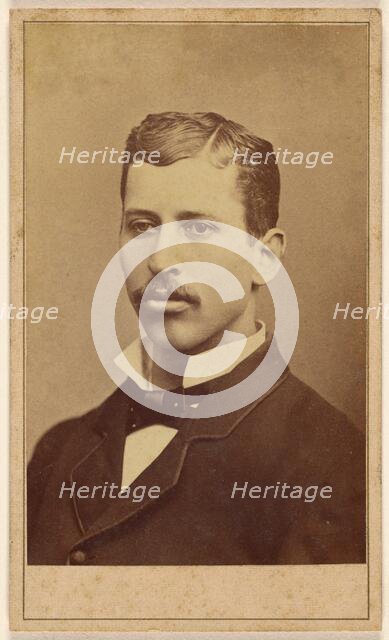 Portrait of a man with moustache, about 1875. Creator: Charles H Volquarts.