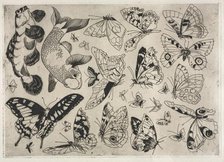 Dinner Service (Rousseau service): Butterflies and Fish (no. 16), 1866. Creator: Félix Bracquemond (French, 1833-1914).